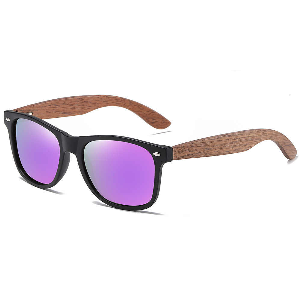 Sunglasses BARCUR Black Walnut Sunglasses Wood Polarized Sunglasses Men Glasses Men UV400 Protection Eyewear Wooden Original Box 230411