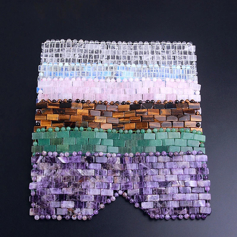 Face Care Devices Rose Quartz Cooling Eye Mask Natural Jade Eye Mask Cold Therapy Eye Massager Amethyst Sleeping Masks Stone Massage Relaxation 231124