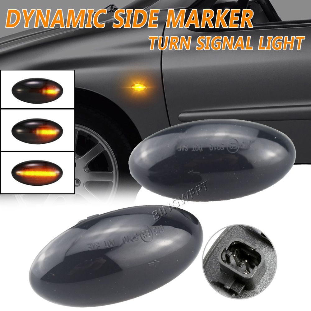 New LED Dynamic Turn Signal Lamp Blinker For Peugeot 307 206 407 107 607 1007 Citroen C1 C2 C3 C5 C6 Side Marker Light