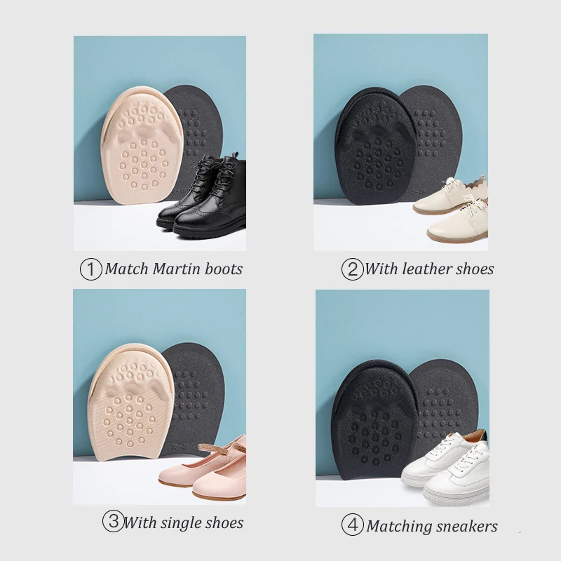 Shoe Parts Accessories Half Insoles for Shoes Inserts Forefoot Insert Nonslip Sole Cushion Reduce Size Filler High Heels Pain Relief Pads 231124