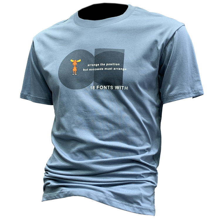 Men's T-Shirts Flocking Print for Men's Round Neck Short-sleeved T-shirt In Summer 230425