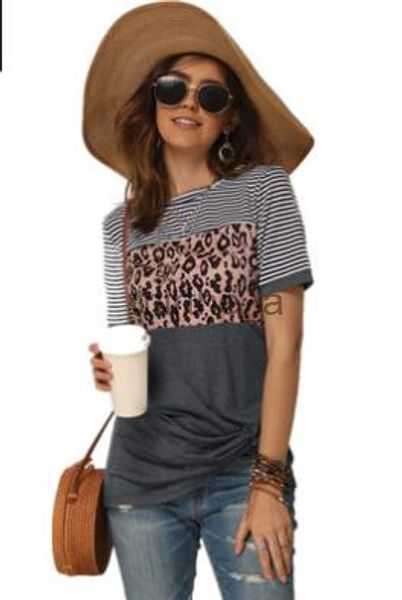 Blouses & Women's Shirts Fashion Women Casual Short Sleeve Summer T-shirt Leopard Stripes Stitching t Shirt Top Tees Femme Ladies Tshirt Clothes SoftJDJY
Blouses & Women's Shirts Fashion Women Casual Short Sleeve Summer T-shirt Leopard Stripes Stitching t Shirt Top Tees Femme Ladies Tshirt Clothes SoftJDJY
