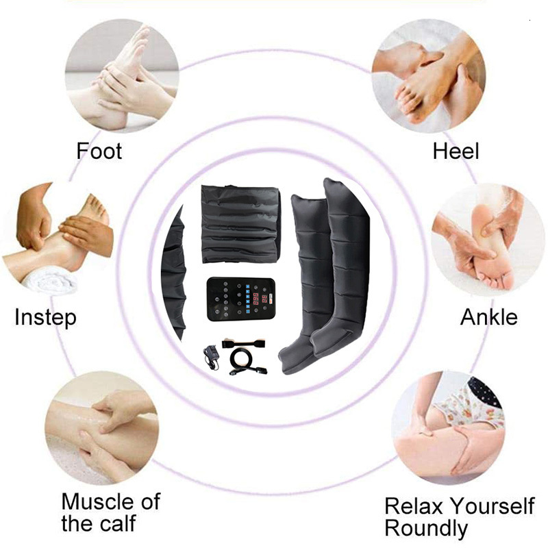 Leg Massagers 6-room air compression massage system whole body massager compression pump recovery boot and leg massage machine 230425