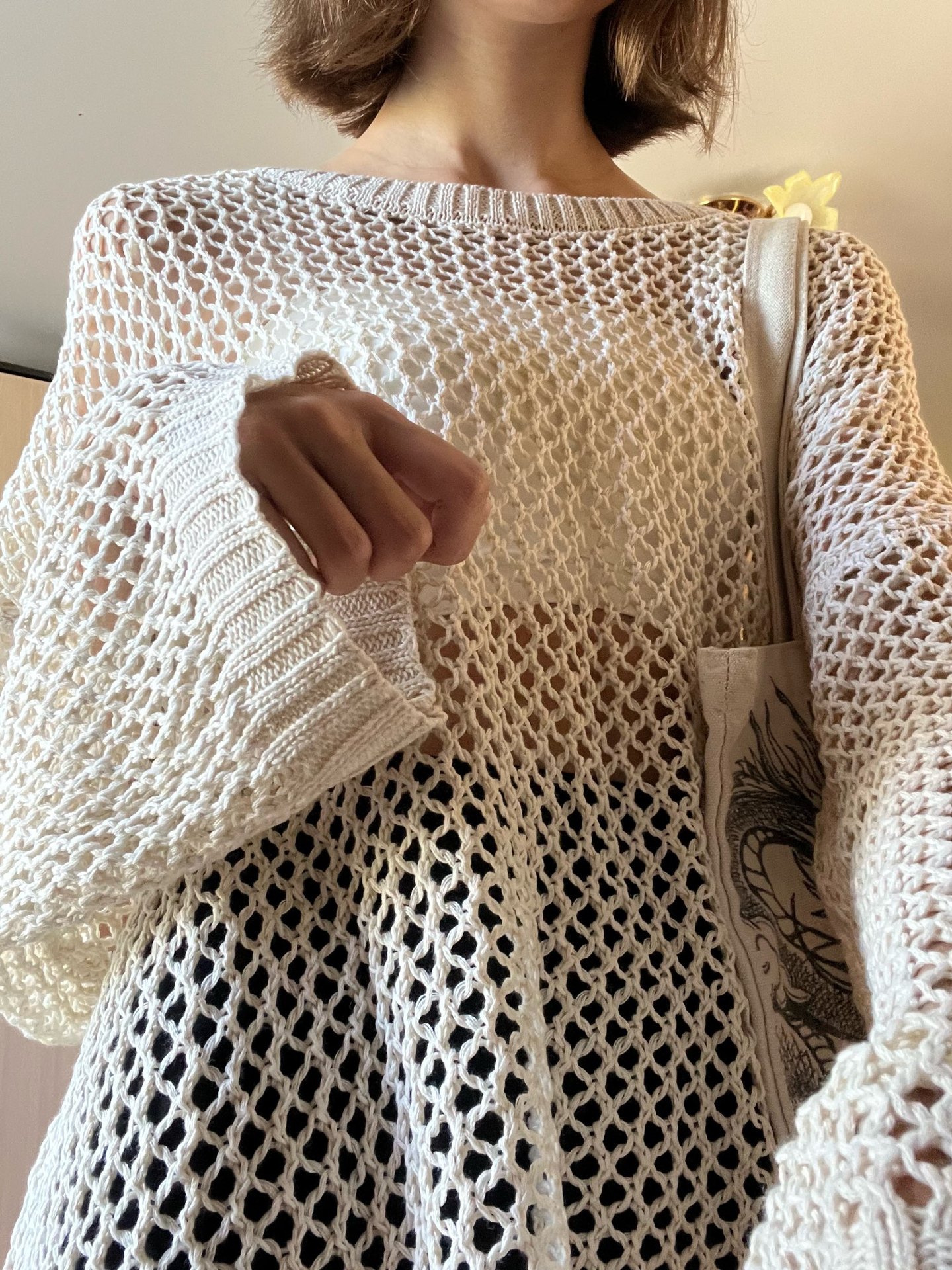 Women's Sweaters Vintage Loose Hollow Out Knit Pullovers Women 2023 Casual Y2K Clothes Smock Tops Summer Shirts Sweater Fairycore Grunge