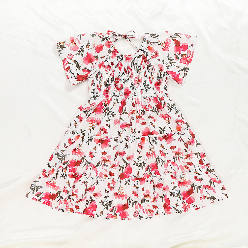 Family Matching Outfits Mom and daughter Long Floral Dress family look Dad Son flowers Print TShirt Mommy me clothes matching outfits 230424