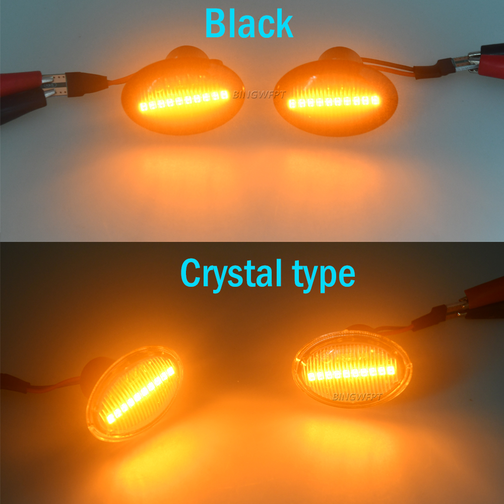 2PCS Side Marker Light Flashing For Abarth 500 595 695 LED Dynamic Turn Signal For FIAT 500 500C 500L