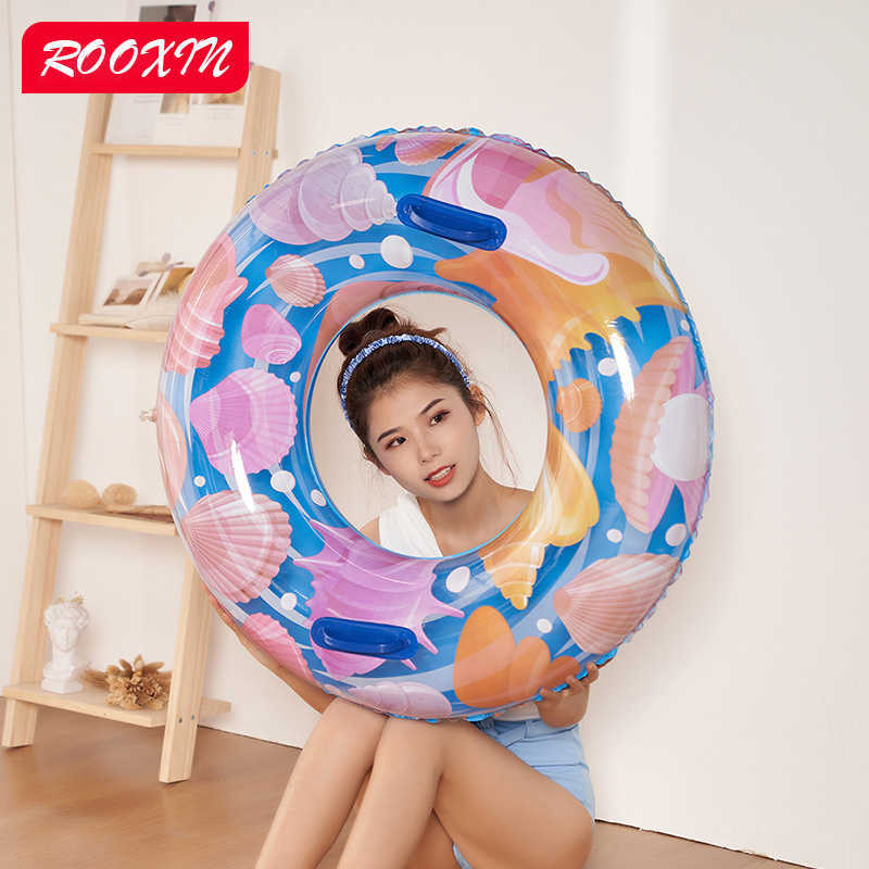 Life Vest Buoy ROOXIN Inflatable For Swimming Ring Thickened Swim Ring Tube For Kids Adult Float Swimming Circle Pool Sand Water Park Equipment J23042