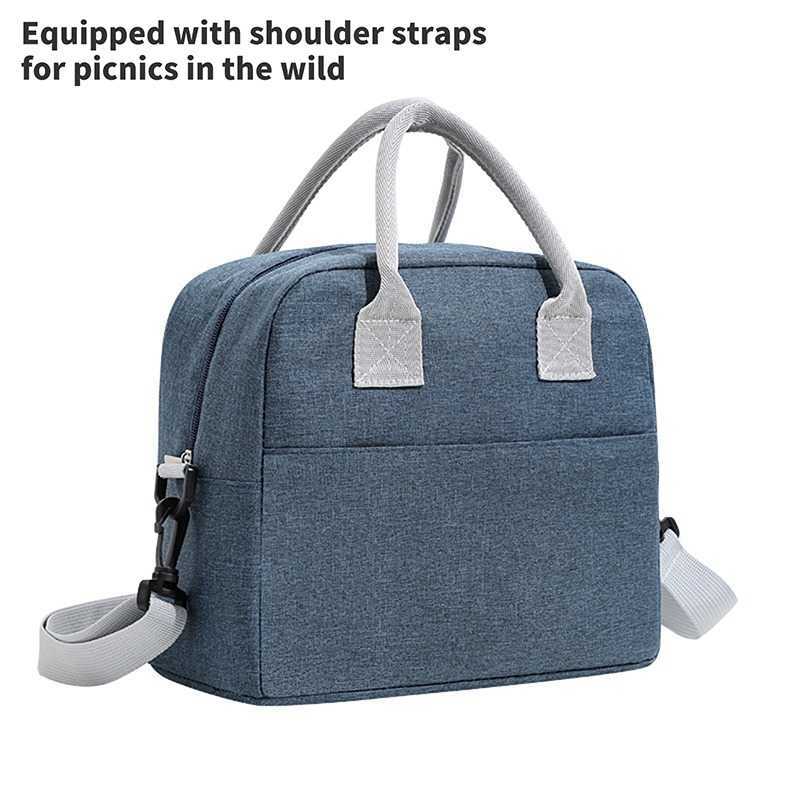 Ice Packs/Isothermic Bags Lunch Bag With Should Strap Handle Cooler Bag Women Portable Food Bag for Work Student Thermal Lunch Box Thermal Bag Fridge 