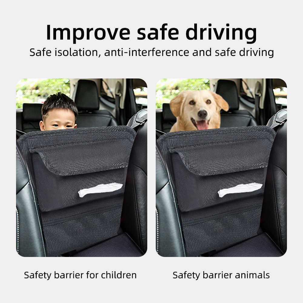 Car Net Pocket Handbag Holder Between Seats Back Storage Organizer Purse Holder for Console Front Seat Storage Barrier