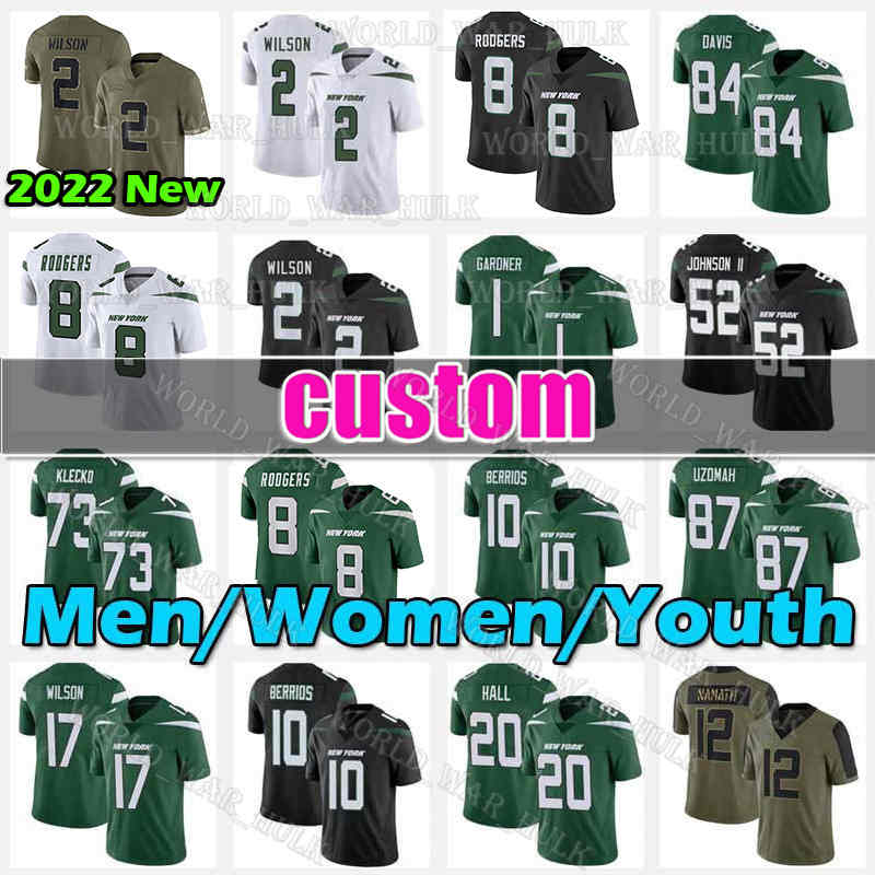 8 Aaron Rodgers Jersey 17 Garrett Wilson Zach Football Breece Hall New Yorks Jermaine Johnson II CJ Mosley Jetes Ahmad Sauce Gardner Michael Carter Alijah Vera-Tucker, Custom youth (p q j)
8 Aaron Rodgers Jersey 17 Garrett Wilson Zach Football Breece Hall New Yorks Jermaine Johnson II CJ Mosley Jetes Ahmad Sauce Gardner Michael Carter Alijah Vera-Tucker, Custom youth (p q j)