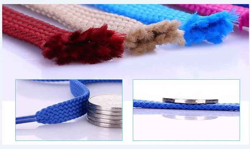 Shoe Parts Accessories Classic Flat Double Hollow Woven Shoelaces Sports Casual Canvas Laces White Black Yellow Green Red Brown Blue Shoeslaces 231124