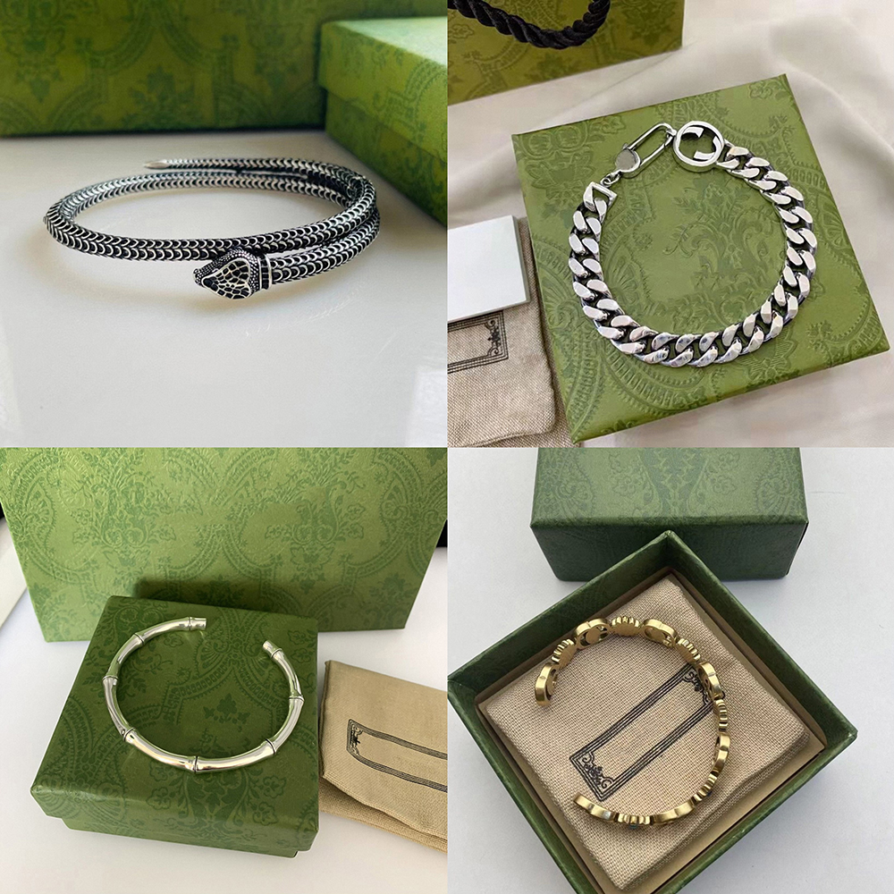 Classic bangles designer bracelet Titanium Steel Cuff fashion bangle skull snake bracelet Womens Mens cool women men sliver bracelets Jewelry Gift G1