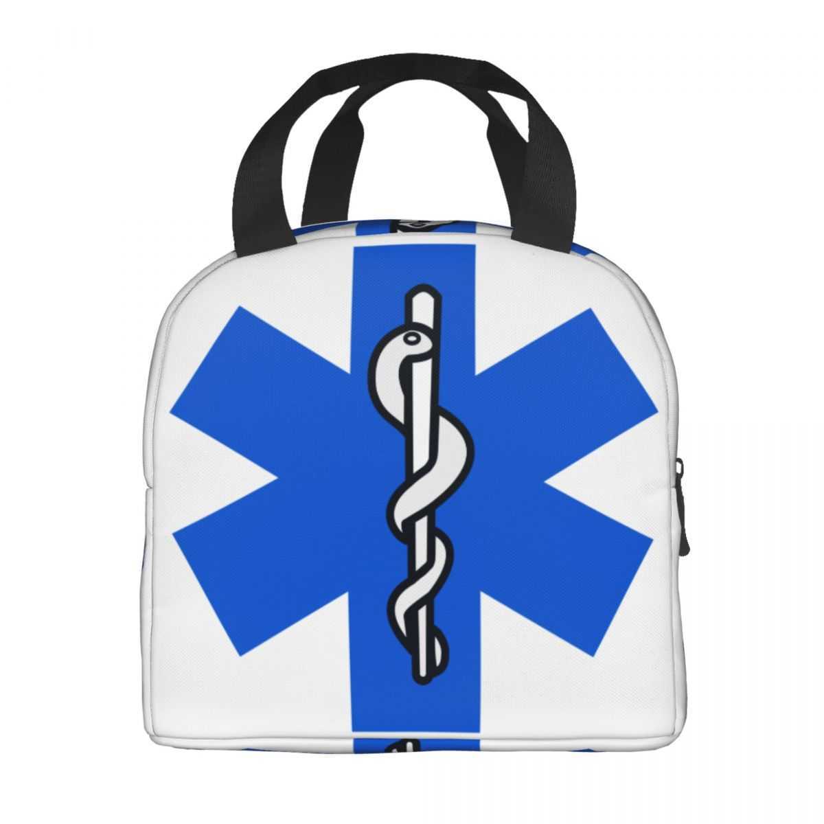 Ice Packs/Isothermic Bags Emt Star Of Life Insulated Lunch Bags Women Paramedic Doctor Ambulance Resuable Thermal Cooler Bento Box Kids School Childre