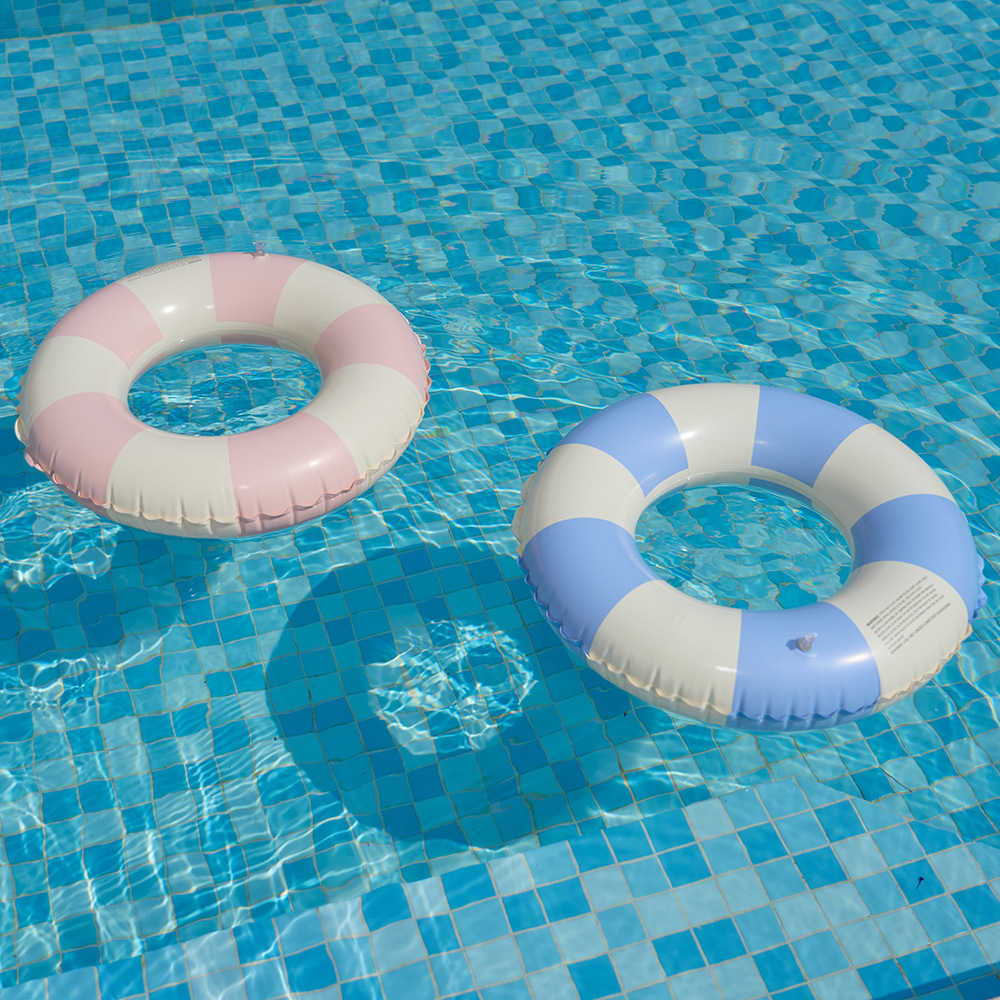 Life Vest Buoy Vintage Striped Adult Kids Swimming Circle Pool Floats Inflatable Swimming Ring Rubber Ring for Pool Party Toys Photo Props J230424