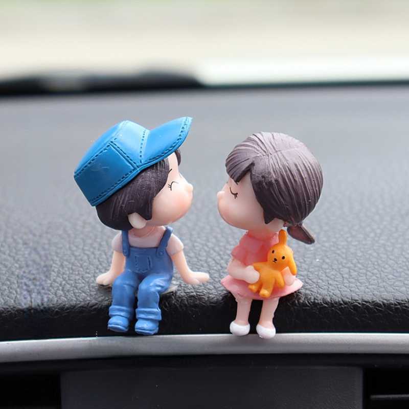 Car Decoration Cute Cartoon Couples Action Figure Figurines Balloon Ornament Auto Interior Dashboard Accessories for Girls Gifts