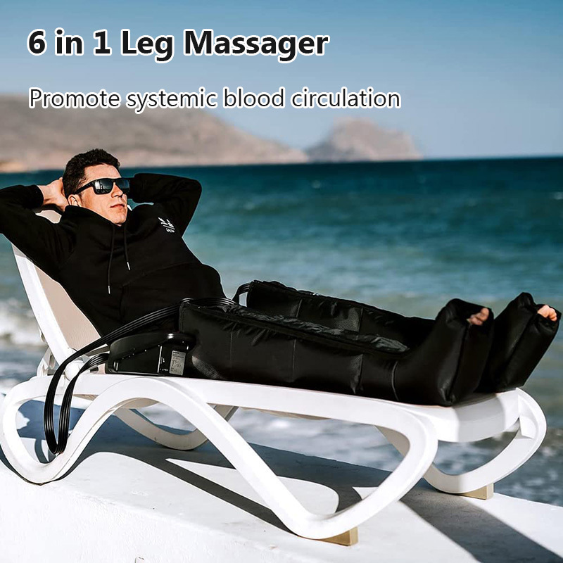 Leg Massagers 6-room air compression massage system whole body massager compression pump recovery boot and leg massage machine 230425