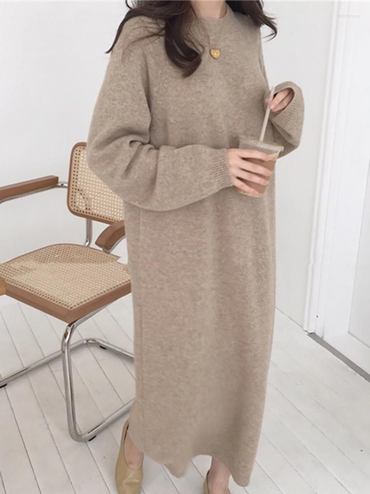 Casual Dresses Knitted Sweater Dress Women Winter Full Sleeve Female Warm Loose Oversize Solid Elegant Long Knitwear Robe Longue, Black
Casual Dresses Knitted Sweater Dress Women Winter Full Sleeve Female Warm Loose Oversize Solid Elegant Long Knitwear Robe Longue, Black