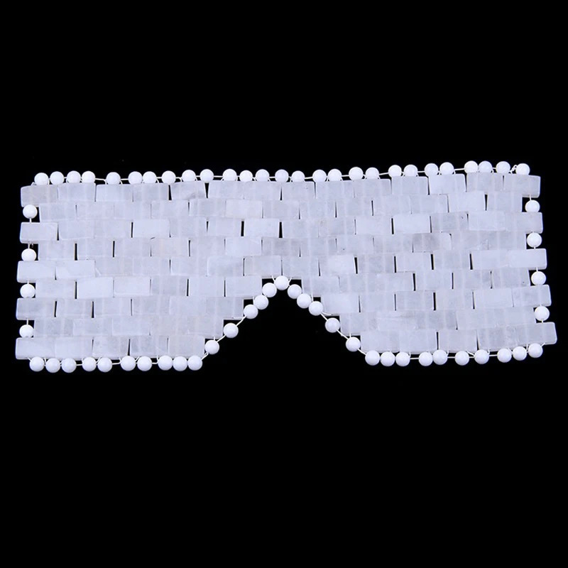 Face Care Devices Rose Quartz Cooling Eye Mask Natural Jade Eye Mask Cold Therapy Eye Massager Amethyst Sleeping Masks Stone Massage Relaxation 231124