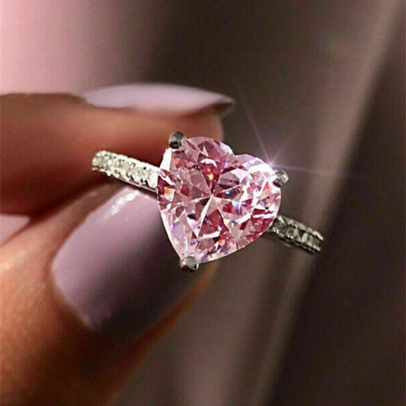 Cluster Rings Fashion Stone Ring Charm Jewelry Women CZ Wedding s Promise Engagement Ladies Accessories Gifts Z4K146 230424