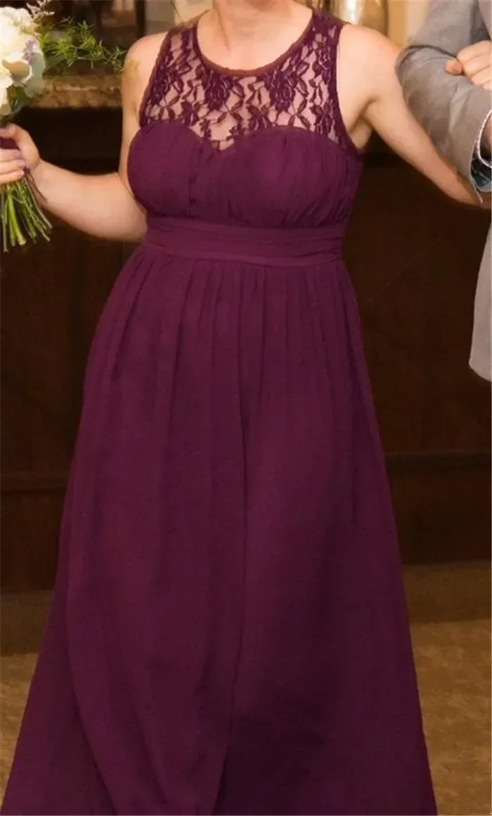 Navy Stock Blue Chiffon Bridesmaid Dresses A E Jewel Neck Ruched Long Formal Prom Party Gown Wedding Guest Gowns Cps