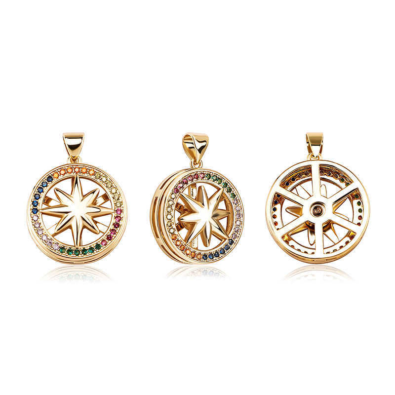 New Fashion Six Pointed Star Zircon Charms Necklace Mens Womens Choker Chain Hip-hop 14k Real Gold Plated Sky Pendant Jewelry Gifts For Guys Rapper Bi