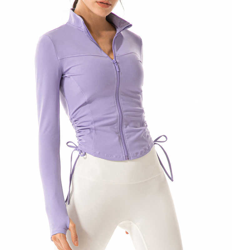 Stand collar slim Yoga Jacket Zipper Running blazer Exercise clothes slim finger cot long-sleeved cardigan outdoor morning running top, Dark purple
Stand collar slim Yoga Jacket Zipper Running blazer Exercise clothes slim finger cot long-sleeved cardigan outdoor morning running top, Dark purple