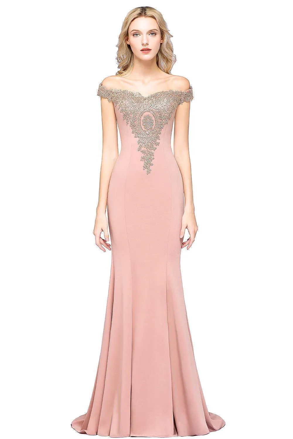 Designed Mermaid Bridesmaid Dresses Elegant Off Shoulder Lace Appliques Backless Long Satin Wedding Guest Party Evening Gowns Cps1080