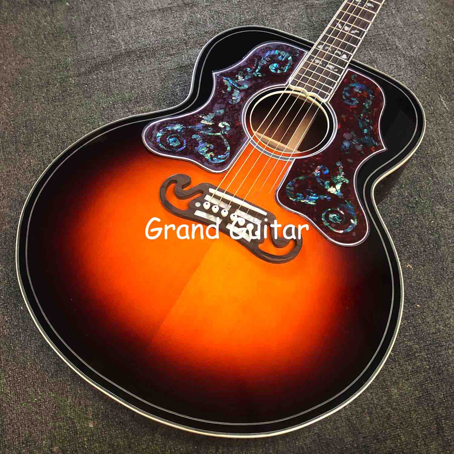 Custom 43 Inch Bob Dylan Acoustic Guitar Players Edition Solid Spruce Top Cocobolo Back Side Double Pickguard JUMBO GUITAR
Custom 43 Inch Bob Dylan Acoustic Guitar Players Edition Solid Spruce Top Cocobolo Back Side Double Pickguard JUMBO GUITAR