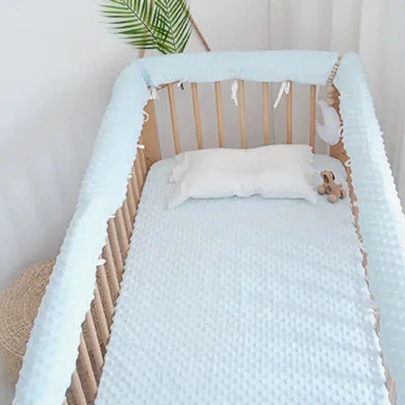 Bed Rails 100 Cotton Thickened Crib Rail Cover Guardrail Anti collision Anti bite Strip Quilted Fence Protective Soft Edge 231124