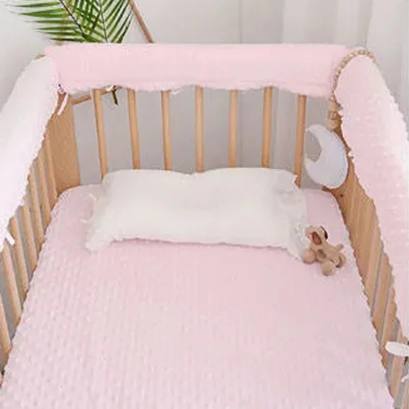 Bed Rails 100 Cotton Thickened Crib Rail Cover Guardrail Anti collision Anti bite Strip Quilted Fence Protective Soft Edge 231124