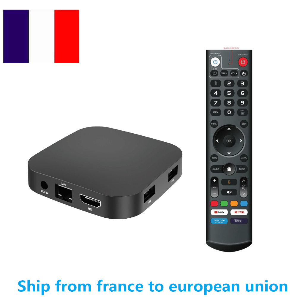 Ship From France Q8 Amlogic S905Y4 TV Box Andorid 11.0 4GB 32GB Voice 4K Video 2.4G 5G WiFi BT5.0 Set Top box