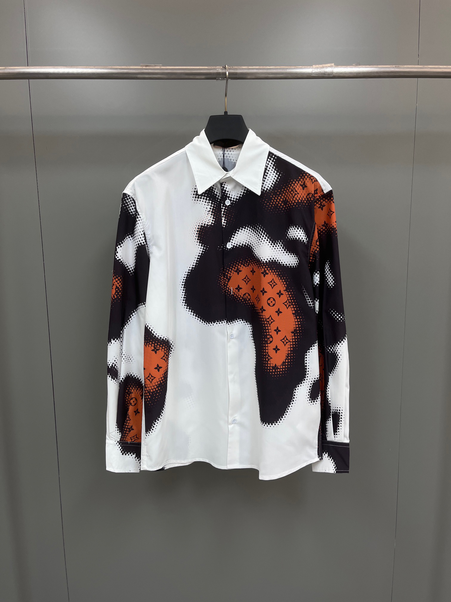 Men's Casual Shirts 2024 latest designer shirt fashion print design US size long sleeved shirt luxury brand high quality mens single breasted casual shirt S25146