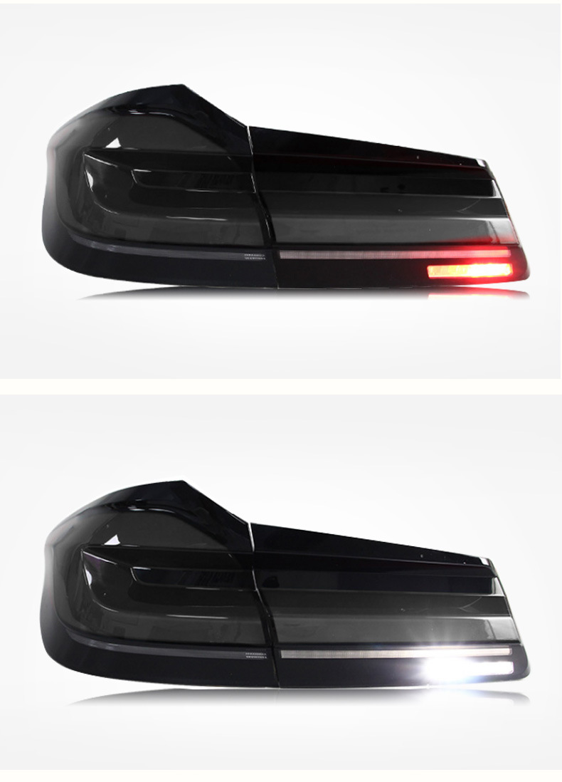 Full LED Taillight Assembly For 5 Series G38 20 17-20 22 Upgrade G30 LCI Lights Blue DRL Turn Signal Running Light