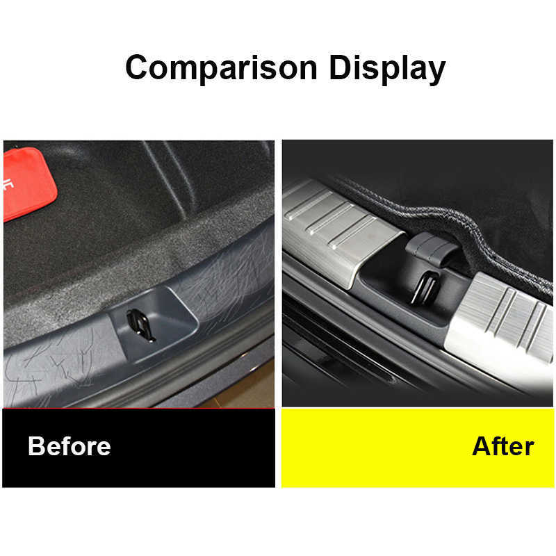 For Tesla Model 3 Model Y 2017-2022 Auto Rear Bumper Foot Plate Trunk Door Sill Guard Protector Cover Car Rear Trunk Sill Cover