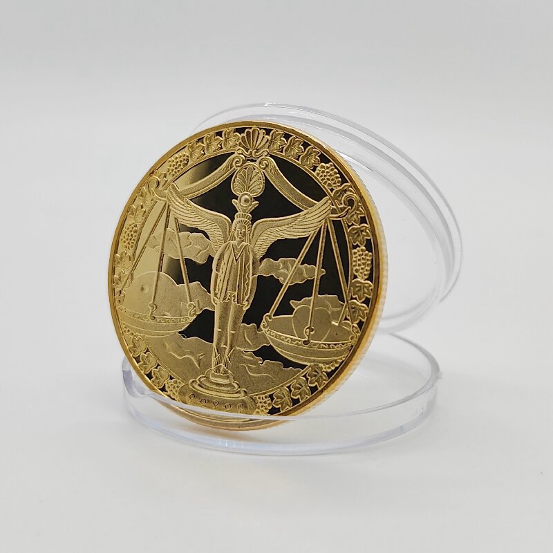 Wholesale 12 Constellations Gold Plated Physical Commemorative Coin Collectible Gift Antique Commemorative Coins Party Favor gift