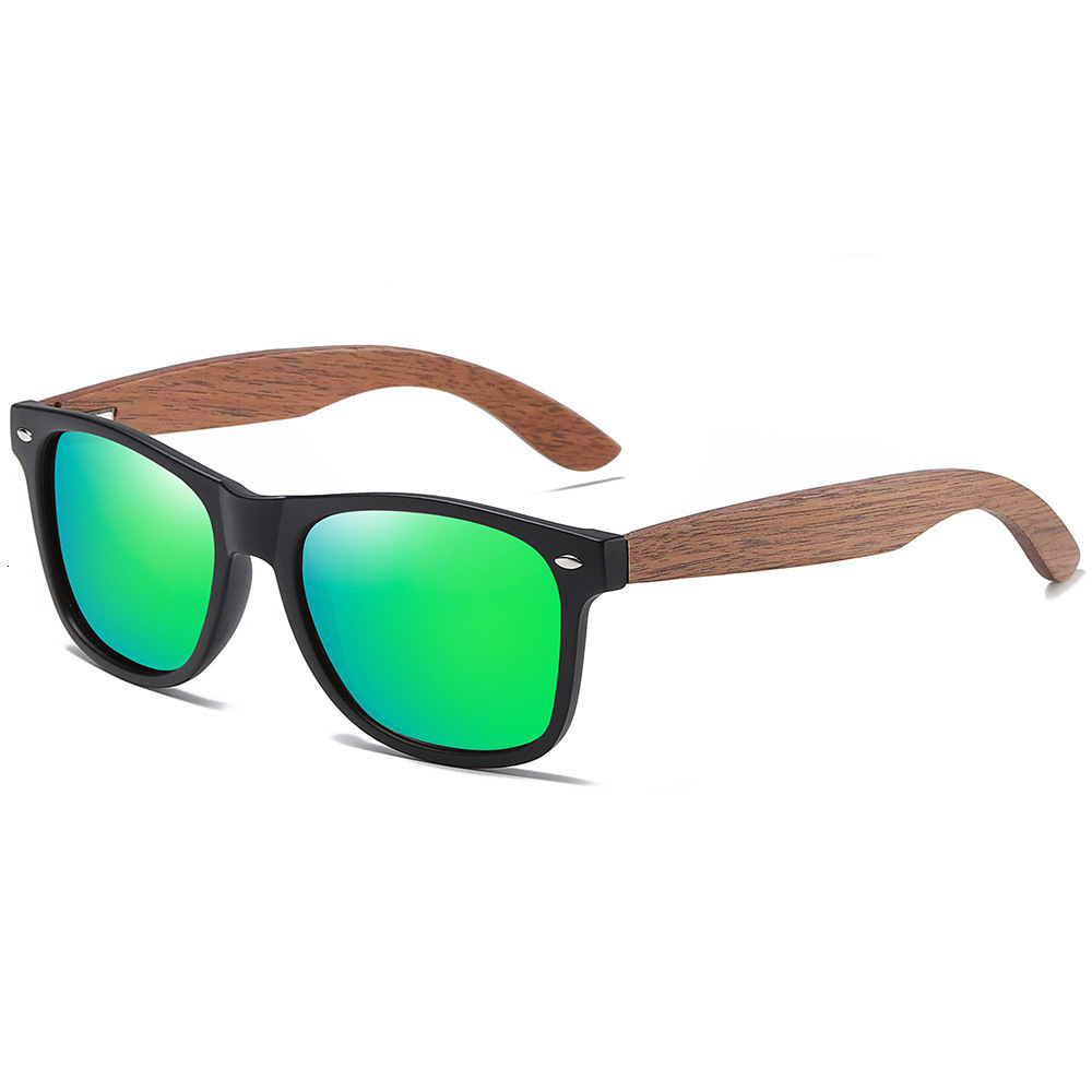 Sunglasses BARCUR Black Walnut Sunglasses Wood Polarized Sunglasses Men Glasses Men UV400 Protection Eyewear Wooden Original Box 230411