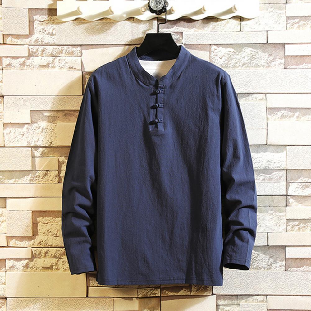 Men's Tracksuits Cotton And Linen Men's Shirts Pants Two Pieces Set Autumn Round Neck Hoodies Chinese Style Two Pieces Set Men Outfit Sudade