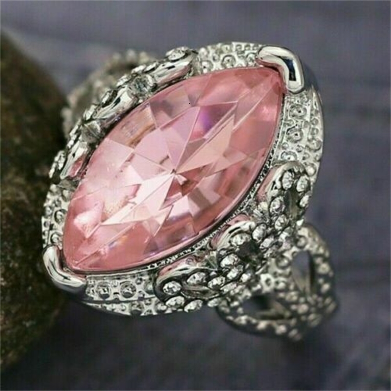 Cluster Rings Fashion Stone Ring Charm Jewelry Women CZ Wedding s Promise Engagement Ladies Accessories Gifts Z4K146 230424