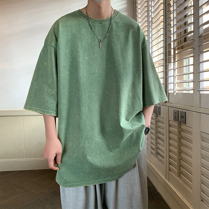 Men's T-Shirts Hip Hop Streetwear Men 100% Cotton T-shirts Harajuku Oversized Washed T-shirt Unisex Summer Retro Short Sleeve Tees 230426