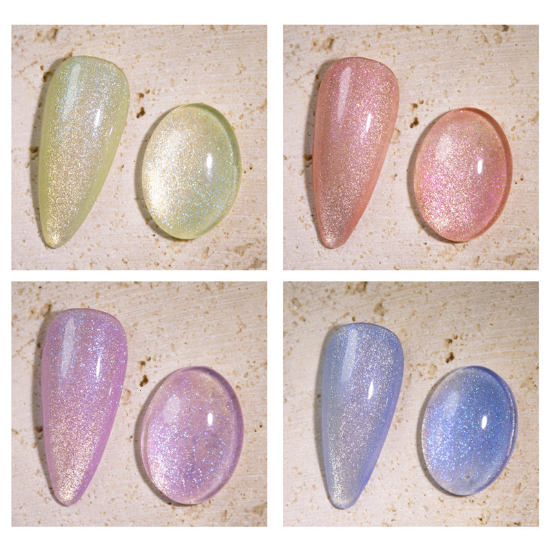 False Nails 8ml Diamond Shiny Gel Polish Cat Eye UV Magnetic Semi Permanent Varnishes Hybrid Reflective Colorful Art Varnish 230425