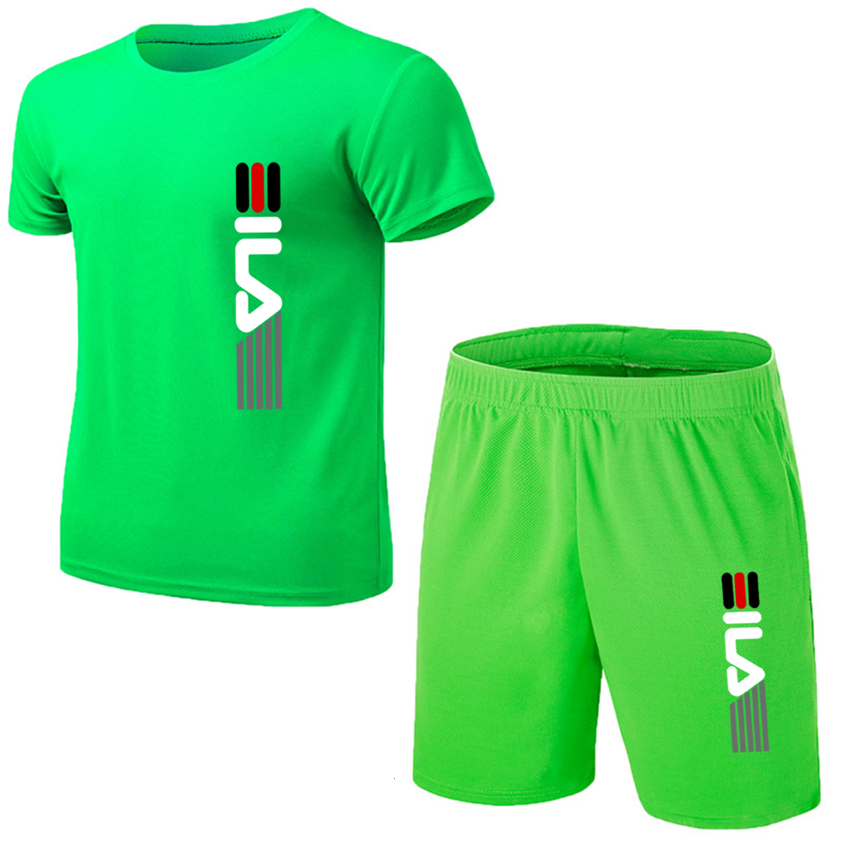 Men's Tracksuits Summer Men's Fitness Fashion Men's Casual Sportswear Suit Oversized Sports Suit Short Sleeve T-Shirt Shorts 2 Piece Se