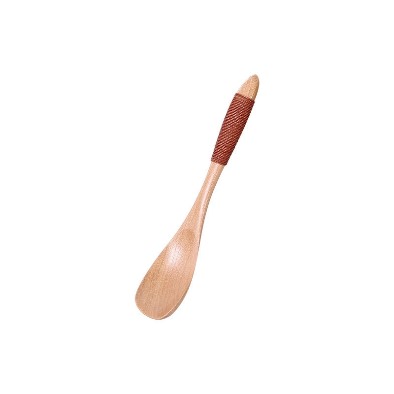 Wholesale Japanese wooden spoon Wooden soup spoon Creative Dessert Coffee Spoon Tied Honey Spoons