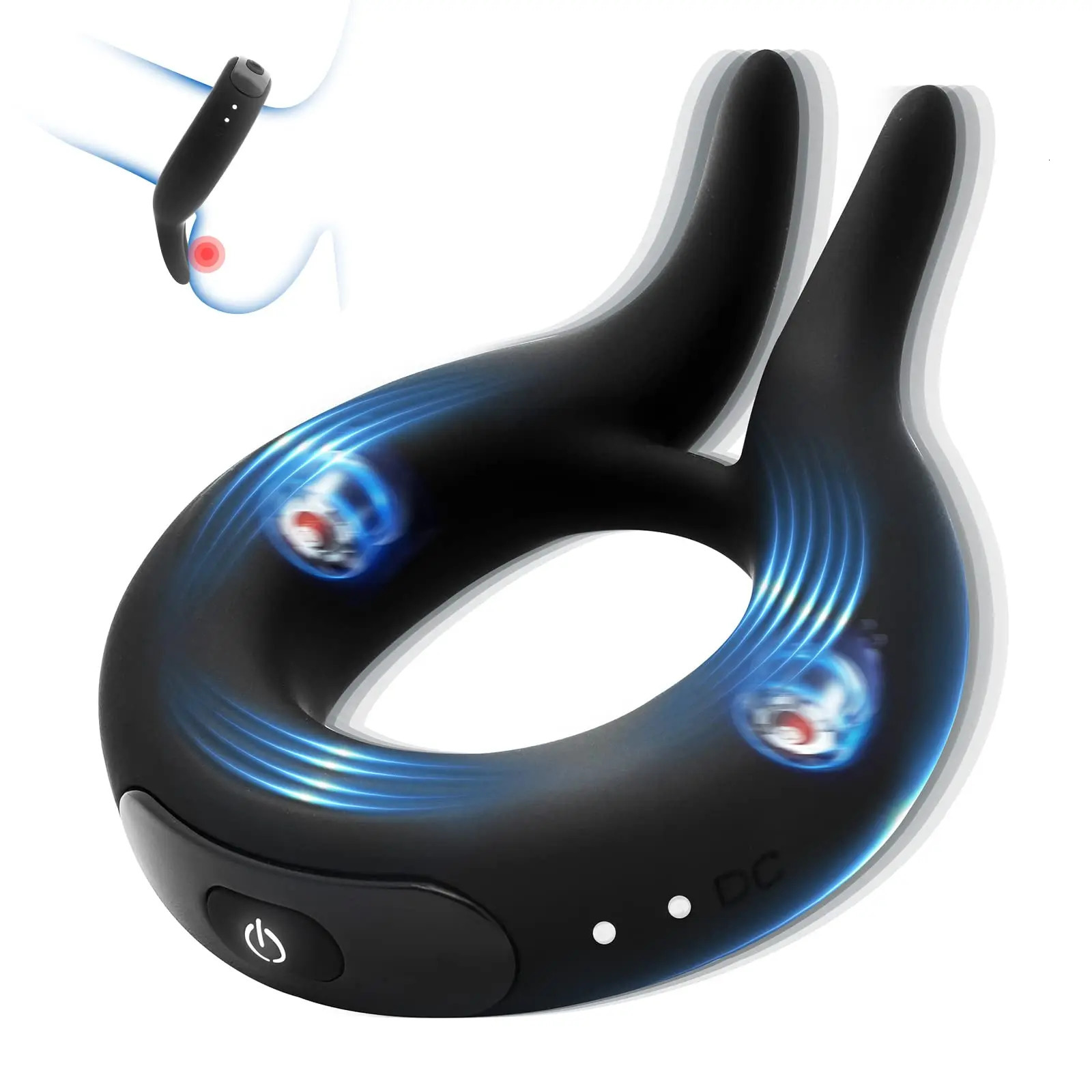 Cockrings Cock Penis Ring Vibrator Male Masturbator Men Delay Ejaculation Erection Cockring 10 Vibrations Adults Sex Toys for Couples 18 231124