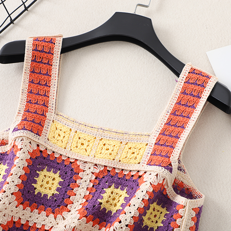 Camisoles Tanks Knit Tank Top Woman Binder Chest Crochet Corset Femme Debardeur Femmes Camisoles for Women Tops Crop Tanks Cami Drop 230426