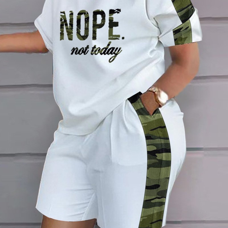 Women's Tracksuits Summer Women Matching Sets Printed Ensemble Femme Ete Short Sleeve Casual Sexy Sport Shorts Outfit Trouser Set Mulheres 230425