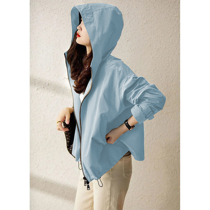 Women's Jackets NWT Naked-feel Fabric Slim Fit Sport Hoodie Jacket Women Full Zipper Gym Fitness Coat with Two Pocket Thumb Holes 230426