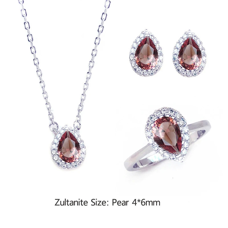 Wedding Jewelry Sets CSJ Real 925 Silver Zultanite Stone Change Color for Women Lady Engagement Birthday Gift 231124