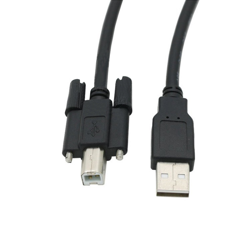 USB-Printer-Cable 2.0 with Screws for Fixing The A-male To B-male Printing Data Cable 1.5/3/5m