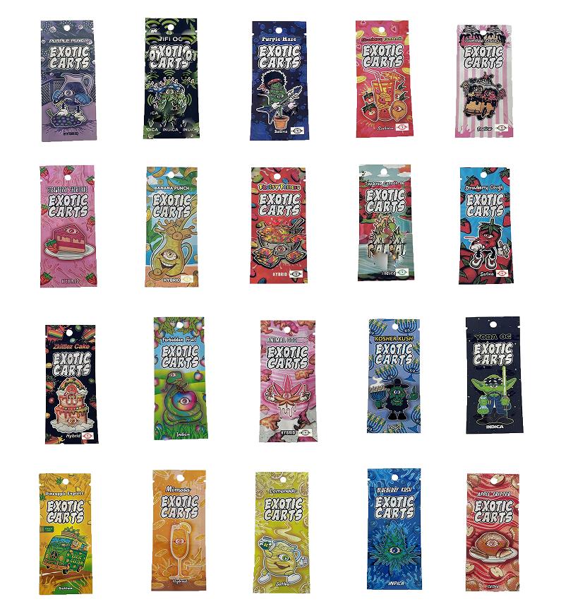 Exotic Carts Packaging Empty Ziplock Bags Package For Atomizer Vapor Cartridge Cearamic Coil 1.0ml Vape Tank 510 Atomizers Resealable Plastic Edibles Bag
Exotic Carts Packaging Empty Ziplock Bags Package For Atomizer Vapor Cartridge Cearamic Coil 1.0ml Vape Tank 510 Atomizers Resealable Plastic Edibles Bag