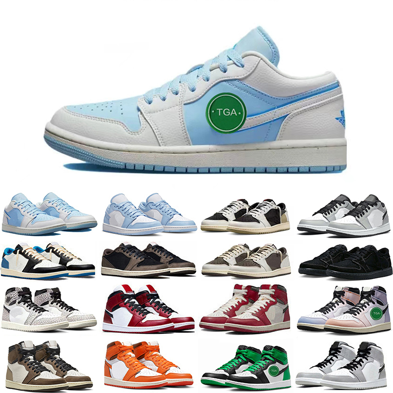 Jumpman 1 1s Ice Blue Basketball Shoes Lucky Green Skyline Starfish Lost and Found Black Phantom Olive Fragment Reverse Mocha Sneaker for Men Women, Item#31
Jumpman 1 1s Ice Blue Basketball Shoes Lucky Green Skyline Starfish Lost and Found Black Phantom Olive Fragment Reverse Mocha Sneaker for Men Women, Item#31